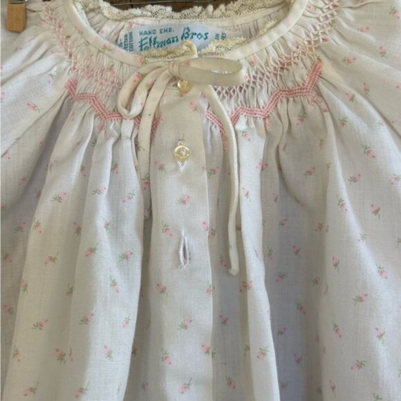 Charming White and Pink Kids Blouse - Picture 2 of 4